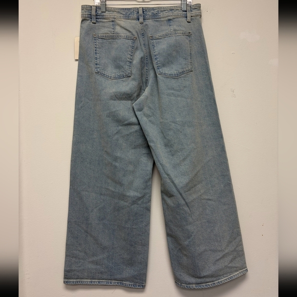 Womens Jeans High Rise Sailor Wide Leg Size 12R #239 - Picture 2 of 3